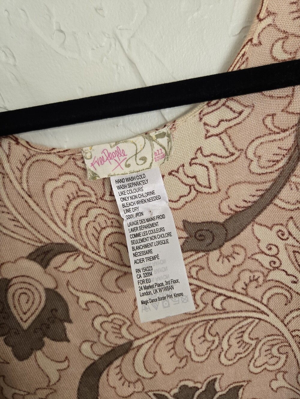 Free People Tan and Blush Paisley Kimono - Picture 10 of 11